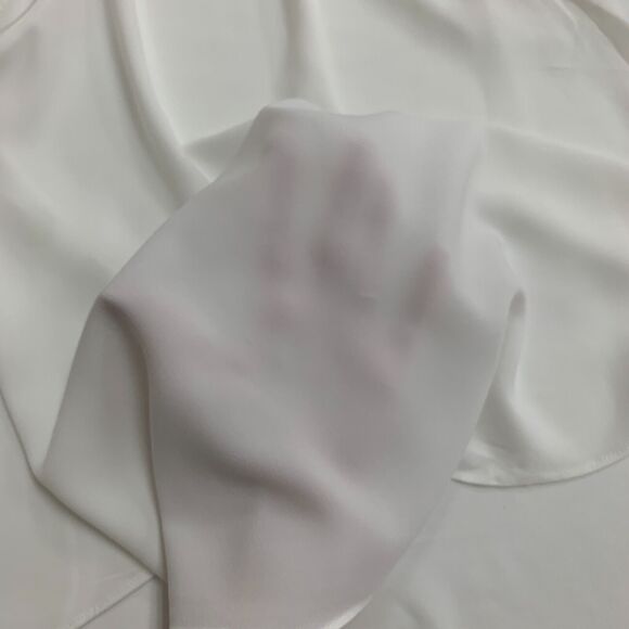 Maison D Amelie Tank Top Women S Small White Slightly Sheer Ruffle Sleeves Shirt - Picture 9 of 11